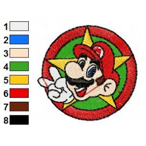 Mario Logo Embroidery Design